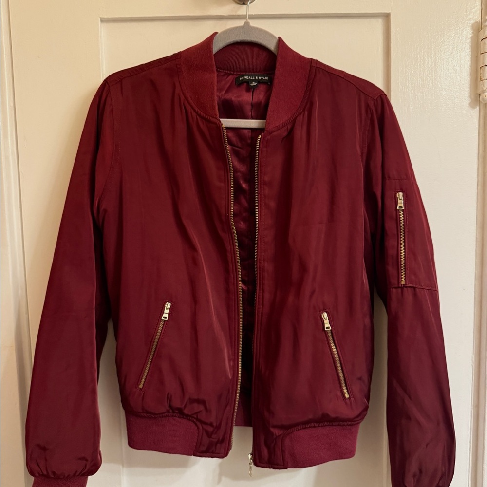 Maroon Bomber Jacket
